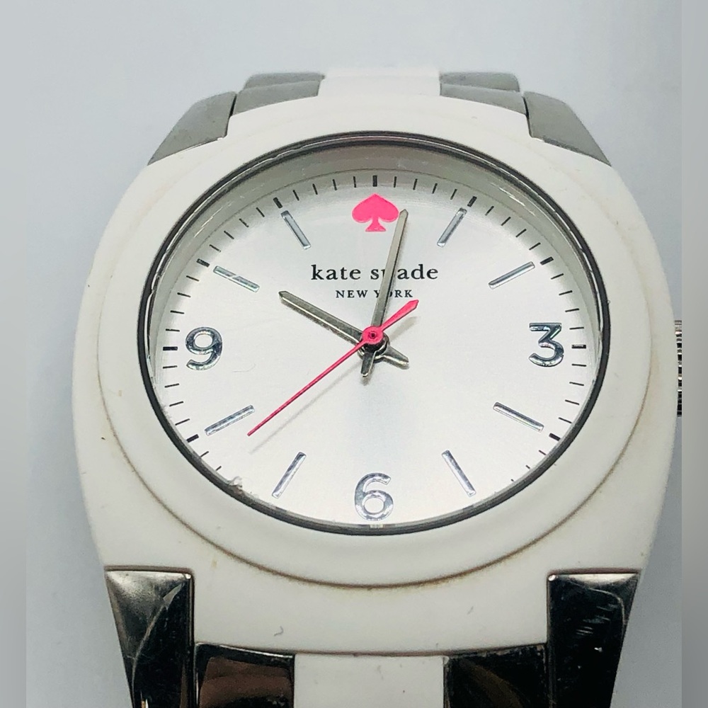 Kate Spade New York Ladies 2-Tone Skyline White Stainless Rubber Watch 1YRU0165 - Picture 16 of 16